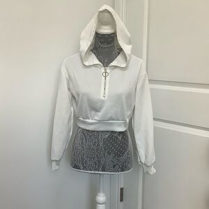 White Hooded Women's Top, Size S